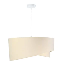 Pendellampe Vivien, tofarvet, beige/hvid