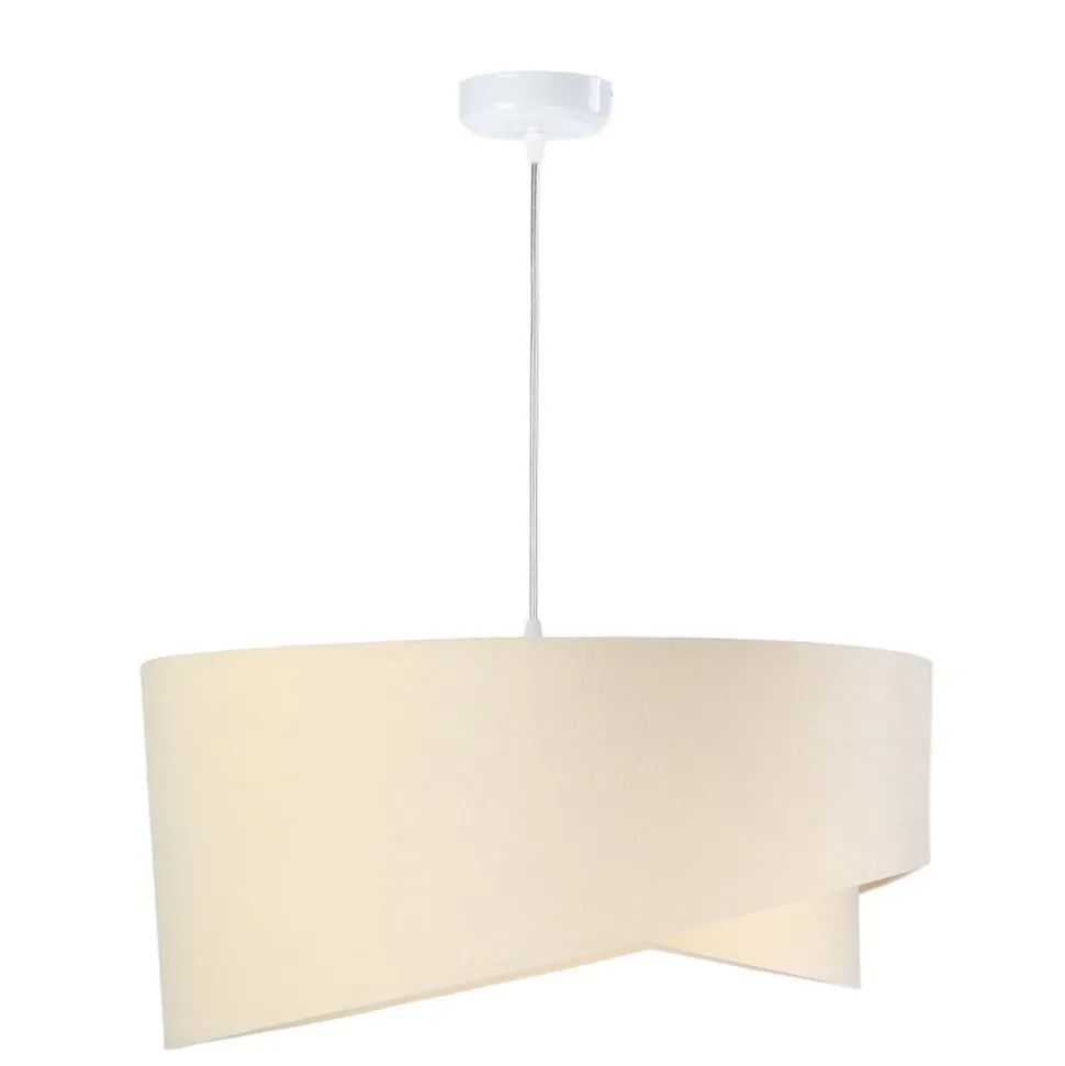 Pendellampe Vivien, tofarvet, beige/hvid