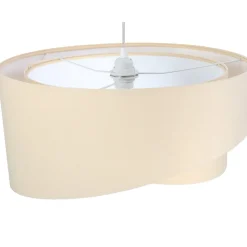 Pendellampe Vivien, tofarvet, beige/hvid