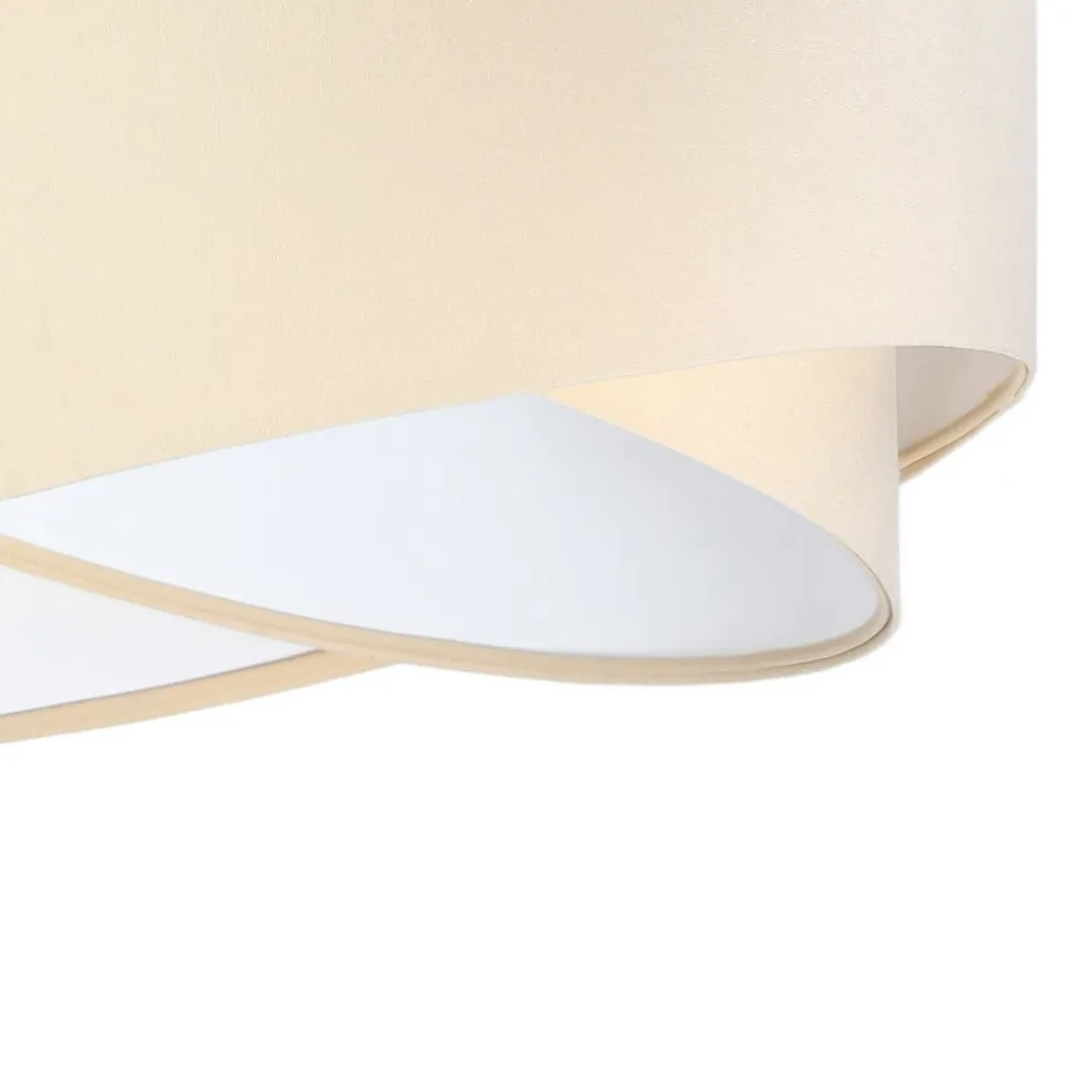Pendellampe Vivien, tofarvet, beige/hvid