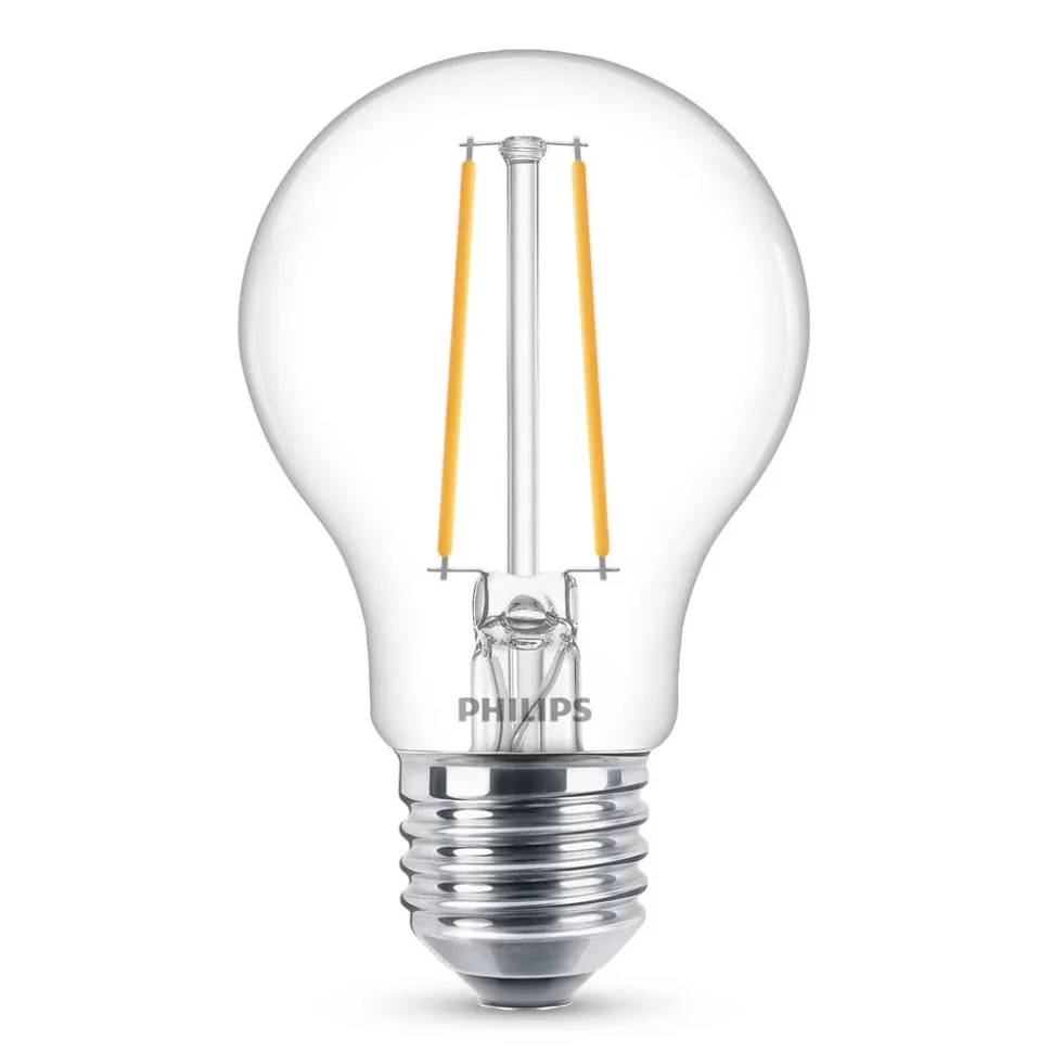 Philips Classic LED-pære E27 A60 2,2W klar 2.700K