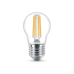 Philips Classic LED-pære E27 P45 6,5W 2.700K, klar