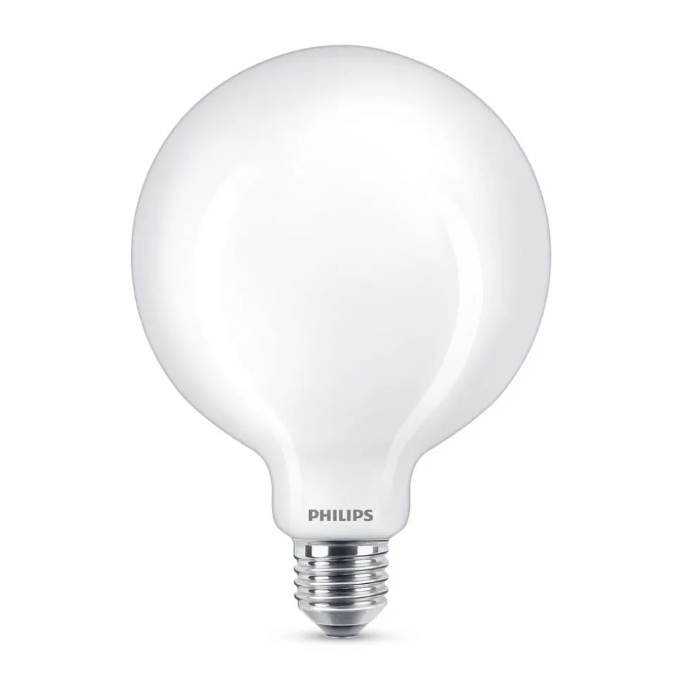 Philips Classic LED-pære E27 G120 7W 2.700K opal