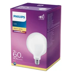 Philips Classic LED-pære E27 G120 7W 2.700K opal