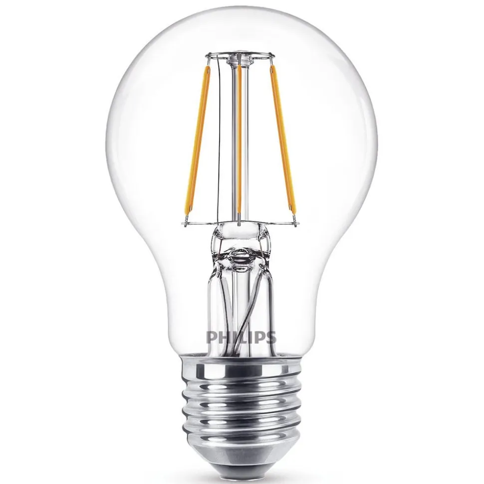 Philips E27 A60 4 W LED-pære fil. 4 W 2.700 K klar