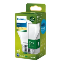 Philips E27 LED-pære A60 4 W 840lm 2.700 K mat