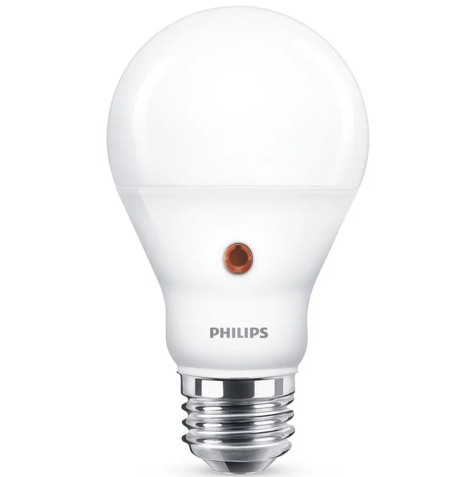 Philips E27 LED-pære, dag/nat-sensor 7,5 W 2.700 K
