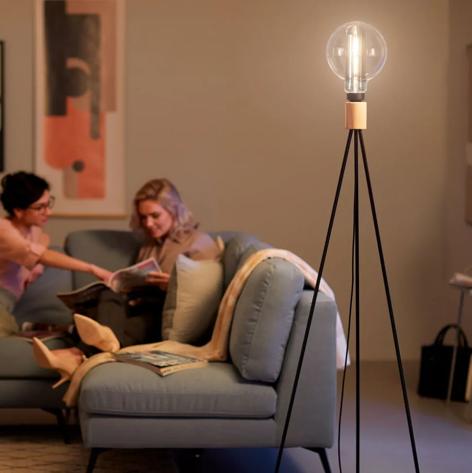 Philips Giant Globe røgfarvet LED-pære E27 6,5W