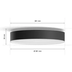 Philips Hue Enrave LED-loftslampe 38,1 cm sort