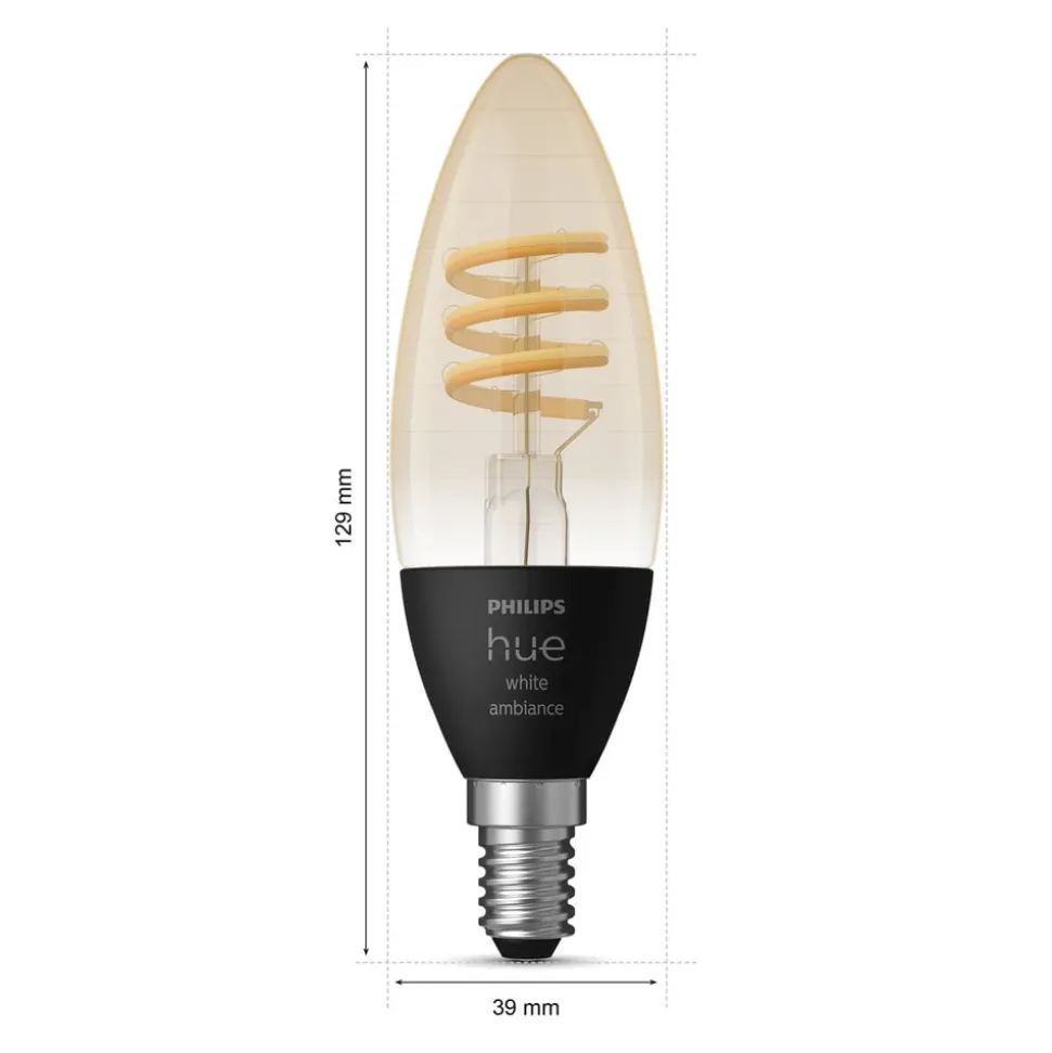Philips Hue White Ambiance E14, 4,6 W, 350 lm, 2 stk