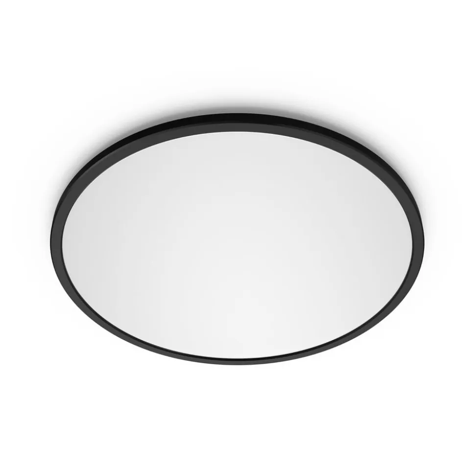 Philips LED SuperSlim 2-pak sort IP44 Ø 30 cm 2.700 K