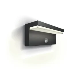 Philips LED udendørs væglampe Bustan UE, sensor, 2.700 K