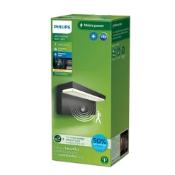 Philips LED udendørs væglampe Bustan UE, sensor, 2.700 K