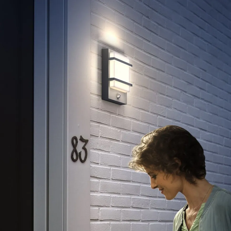 Philips LED udendørs væglampe Petronia UE, sensor