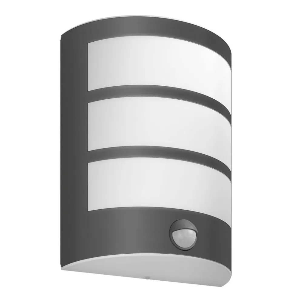 Philips LED udendørs væglampe Python UE, antracit, sensor