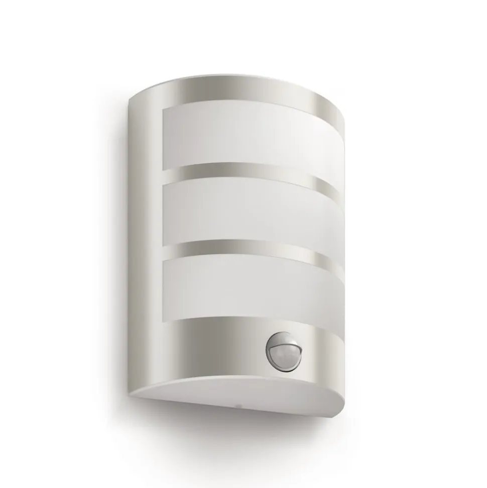 Philips LED udendørs væglampe Python UE, grå, sensor