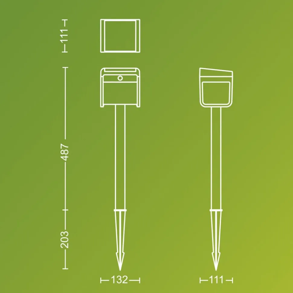 Philips LED-lampe med jordspyd Ezra UE, plast, IP44