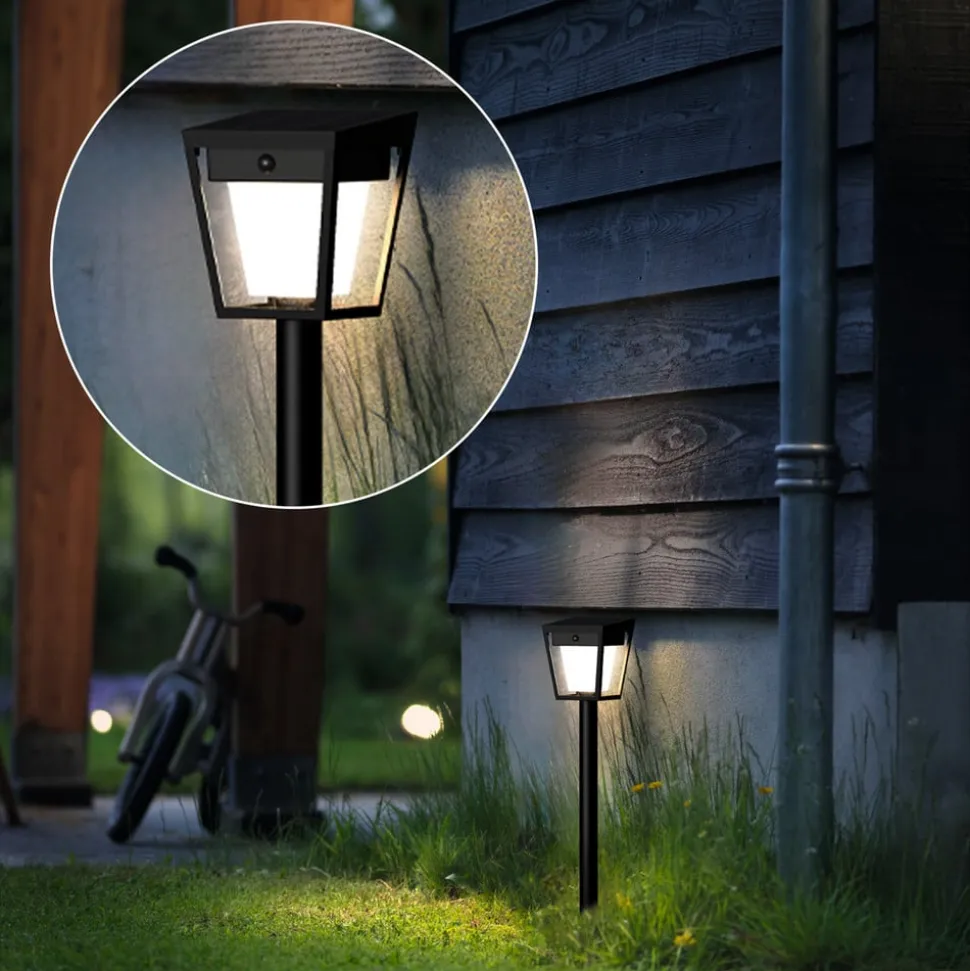 Philips LED-lampe med jordspyd Nissa UE, plast, IP44