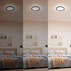 Philips LED-loftlampe Aio RD sort Ø 30 cm fjernbetjening