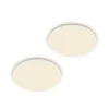 Philips LED-loftlampe SuperSlim 2-pak IP44 Ø 25 cm 4.000 K