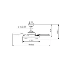 Philips LED-loftventilator Atlas, nikkel, støjsvag, CCT