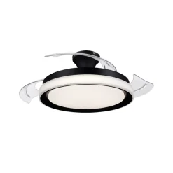 Philips LED-loftventilator Bliss sort/hvid, støjsvag, CCT