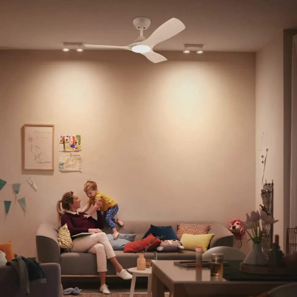 Philips LED-loftventilator Fix Blade Ø 132 cm, hvid, støjsvag