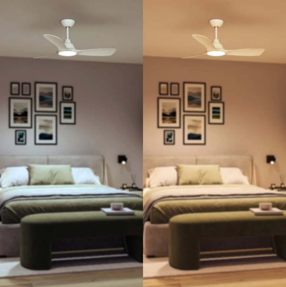 Philips LED-loftventilator Fix Blade Ø 132 cm, hvid, støjsvag