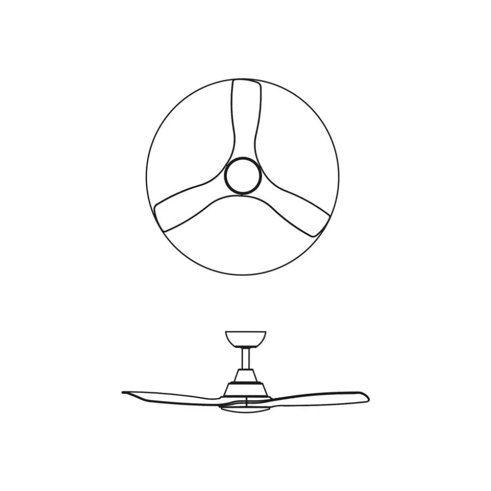 Philips LED-loftventilator Fix Blade Ø 132 cm, hvid, støjsvag