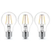 Philips LED-pære Classic E27 4,3W 2.700K klar 3stk