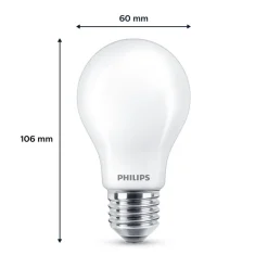 Philips LED-pære E27 7 W 806lm 2.700 K mat 6 stk