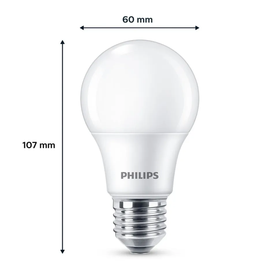 Philips LED-pære E27 4,9 W 470lm 2.700 K mat 2 stk