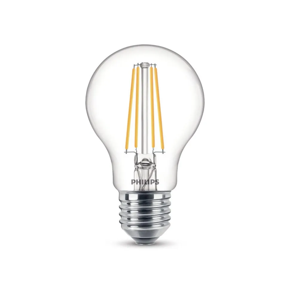 Philips LED-pære E27 7 W 850lm 4.000 K klar 2 stk