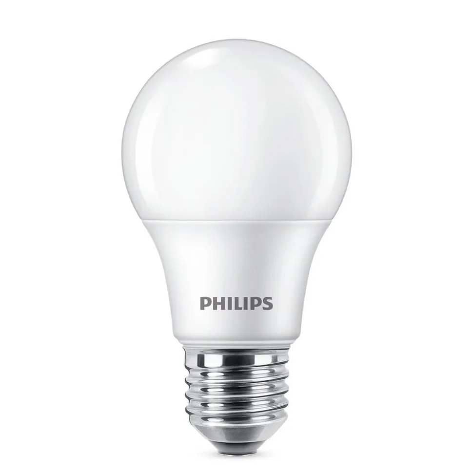 Philips LED-pære E27 8 W 806lm 2.700 K mat 6 stk