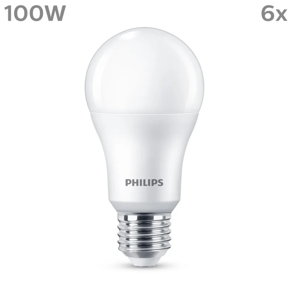 Philips LED-pære E27 13 W 1.521lm 2.700 K mat 6