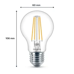 Philips LED-pære E27 7 W 850lm 4.000 K klar 3 stk