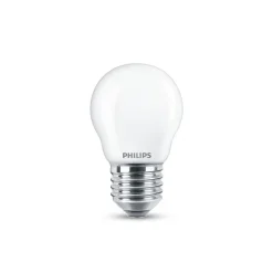 Philips LED-pære E27 P45 4,3 W 2.700K opal 2 stk