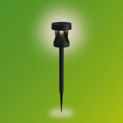 Philips LED-solcellelampe Avery, jordspyd, sort, IP44