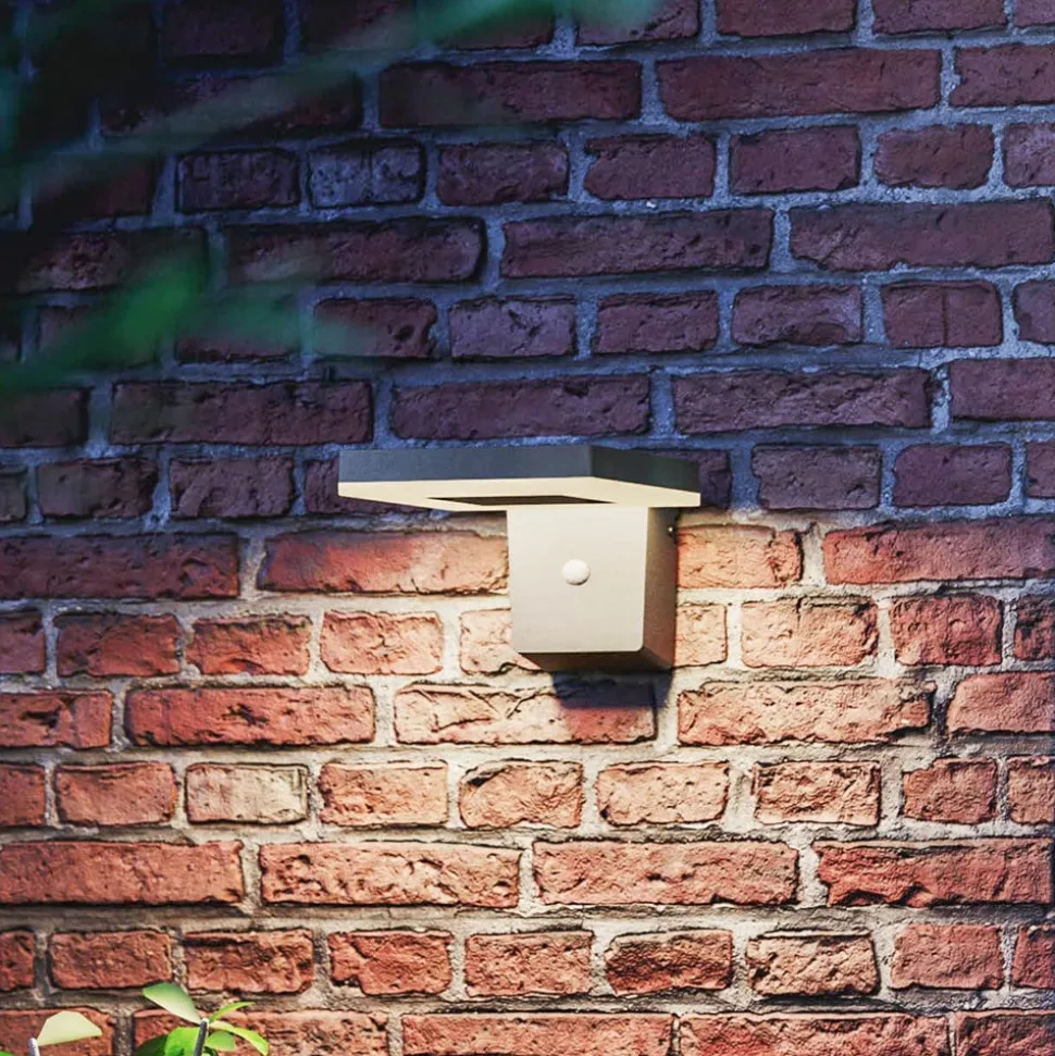 Philips LED-solcellelampe til vægmontering Zonal, hoved 16 x 16 cm