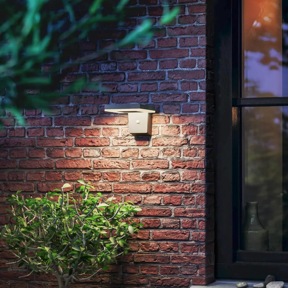 Philips LED-solcellelampe til vægmontering Zonal, hoved 16 x 16 cm