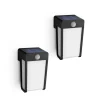 Philips LED-solcellelampe Shroud, sort/opal, 2-pak