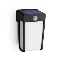 Philips LED-solcellelampe Shroud, sort/opal, 2-pak