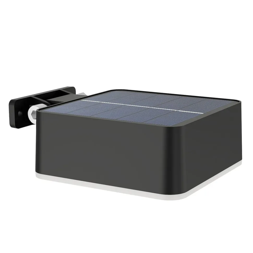 Philips LED-solcelle-væglampe Vynce, hoved 10,5 x 10,5 cm
