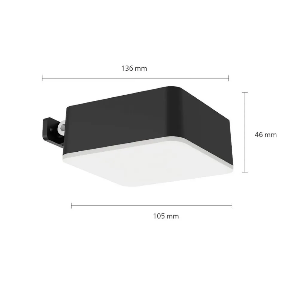Philips LED-solcelle-væglampe Vynce, hoved 10,5 x 10,5 cm