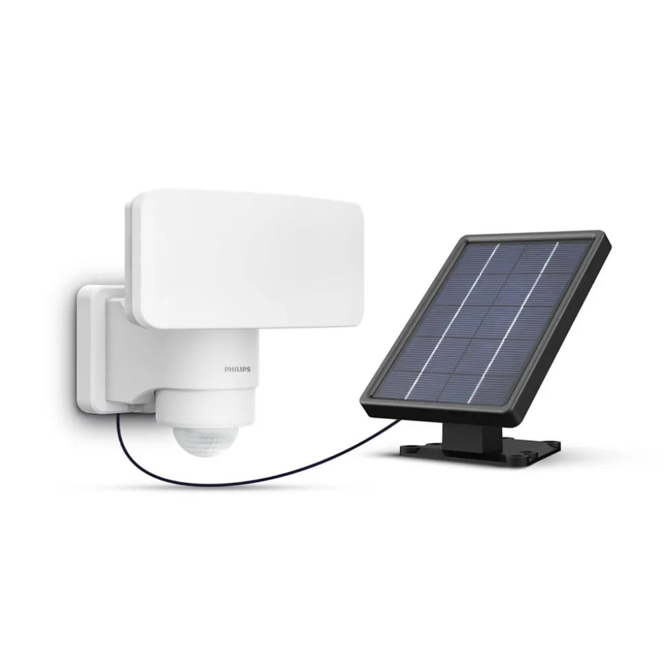 Philips LED-udendørs spotlampe Tylus, hvid, 3.000 K, sensor