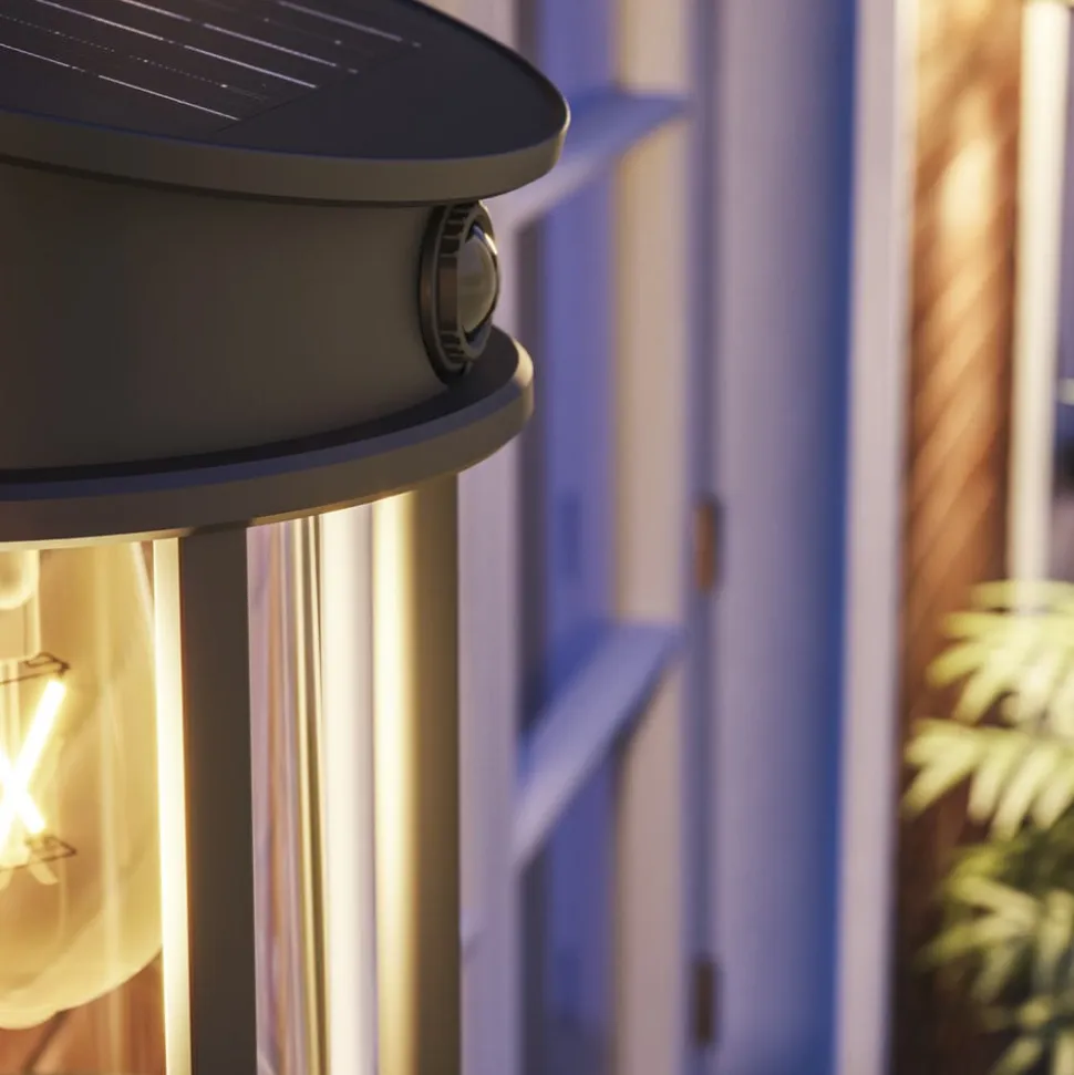 Philips LED-udendørs væglampe Geri UE Sensor, rund, IP44