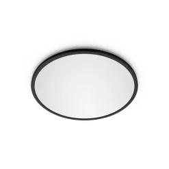 Philips SuperSlim LED-loftlampe, IP44, Ø 29,5 cm, sort