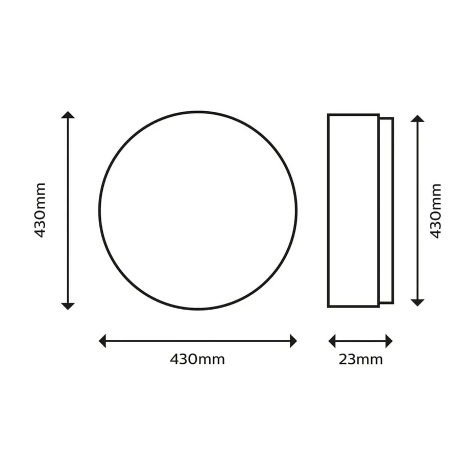 Philips SuperSlim loftlampe 2.700K Ø42cm hvid