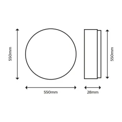 Philips SuperSlim loftslampe 2.700K Ø54cm sort
