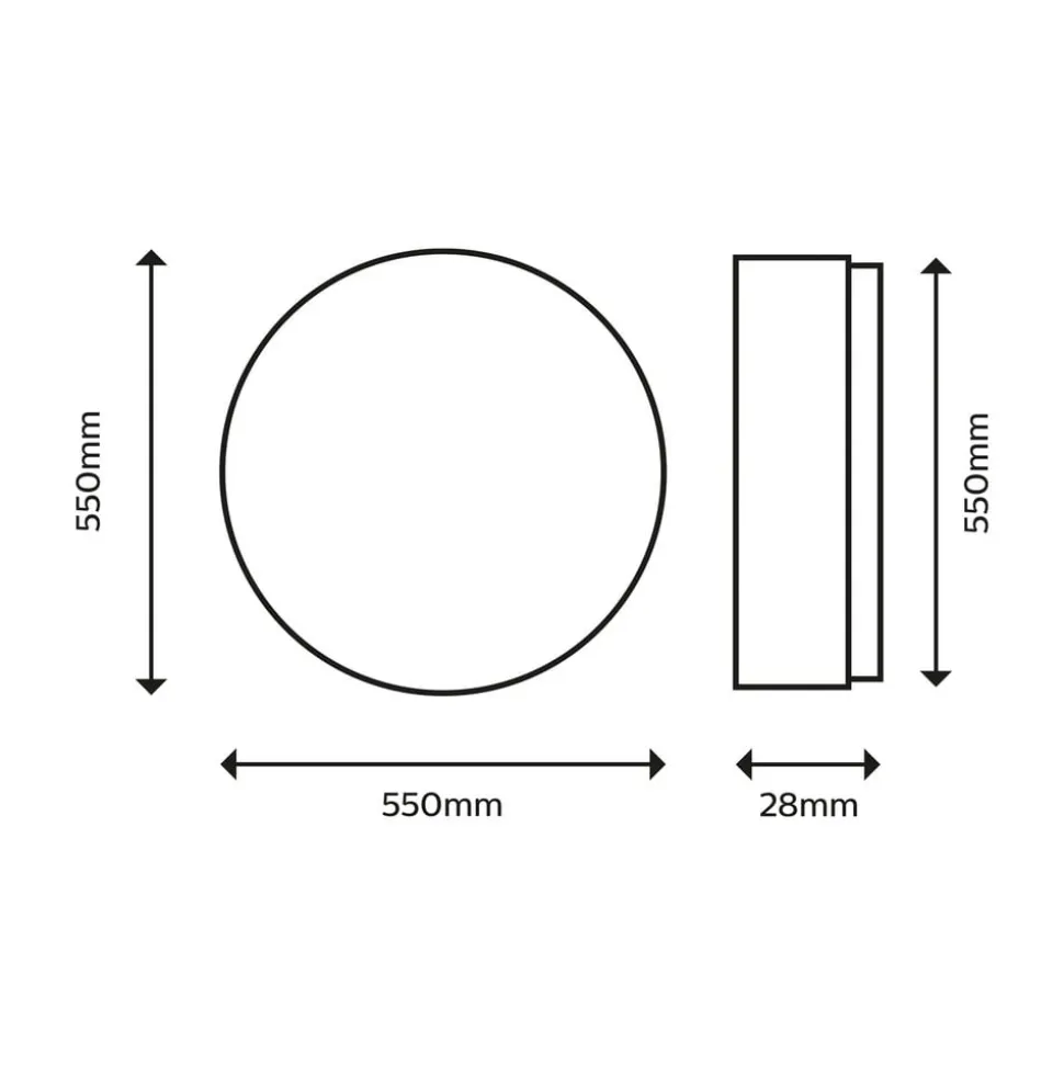 Philips SuperSlim loftslampe 2.700K Ø54cm sort